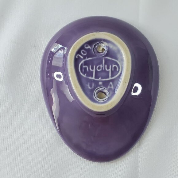 Vintage Hyalyn Purple Ceramic Ashtray #709 Mid-Century Modern Style USA - Picture 7 of 9